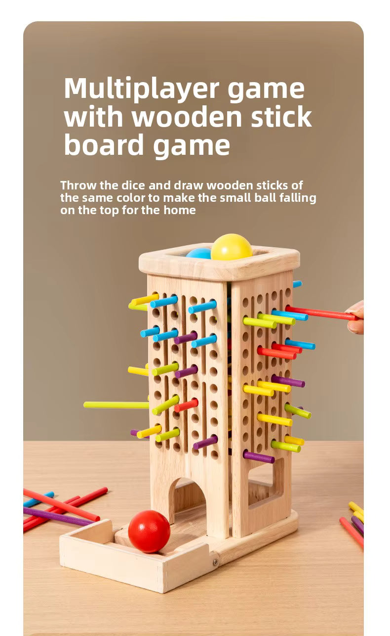 Montessori Children Wooden Balance Tower Pisa Stick Game Educational Parent-Child Interactive Playing Gift Toys for Kids Boys