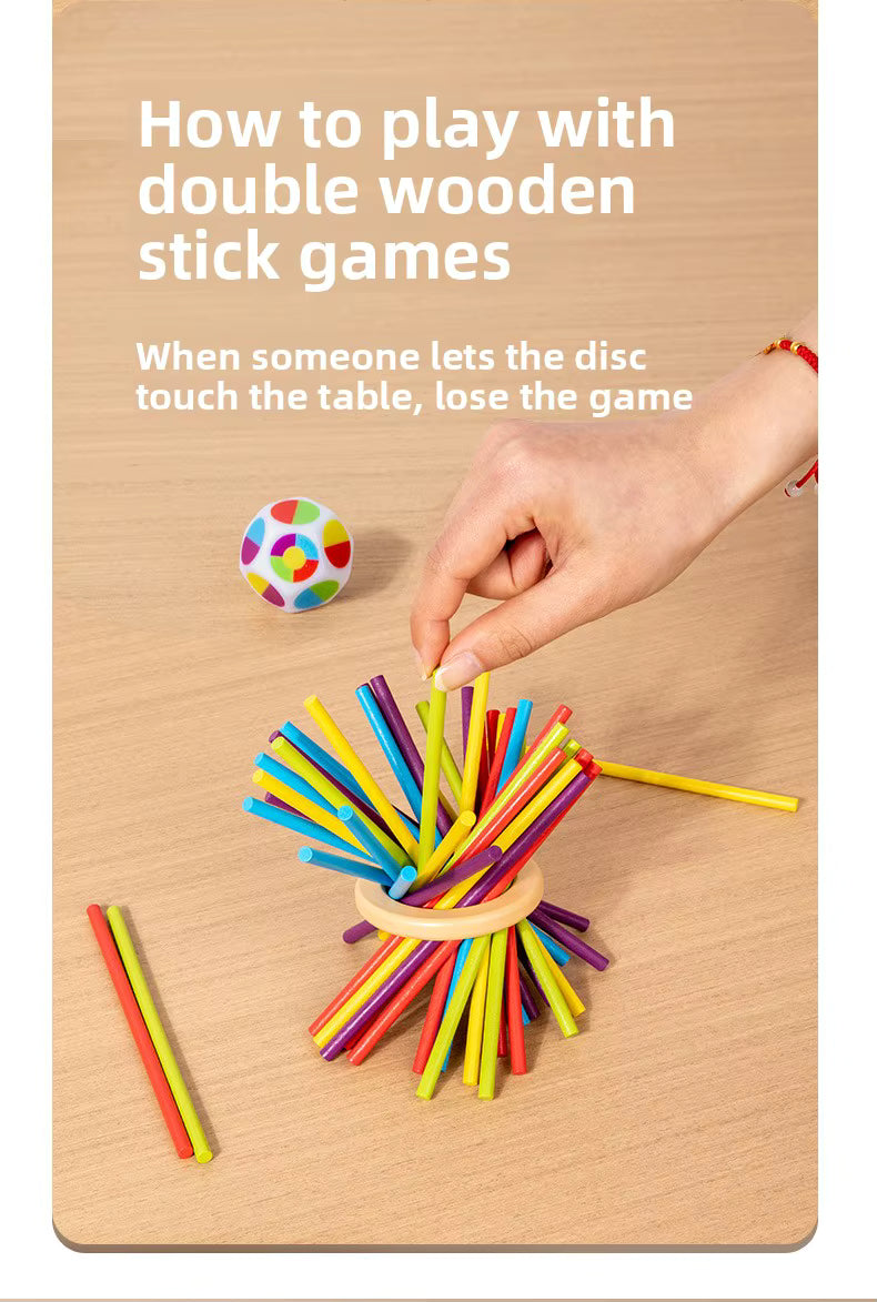 Montessori Children Wooden Balance Tower Pisa Stick Game Educational Parent-Child Interactive Playing Gift Toys for Kids Boys