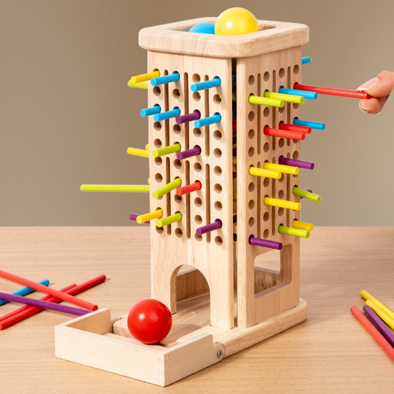 Montessori Children Wooden Balance Tower Pisa Stick Game Educational Parent-Child Interactive Playing Gift Toys for Kids Boys